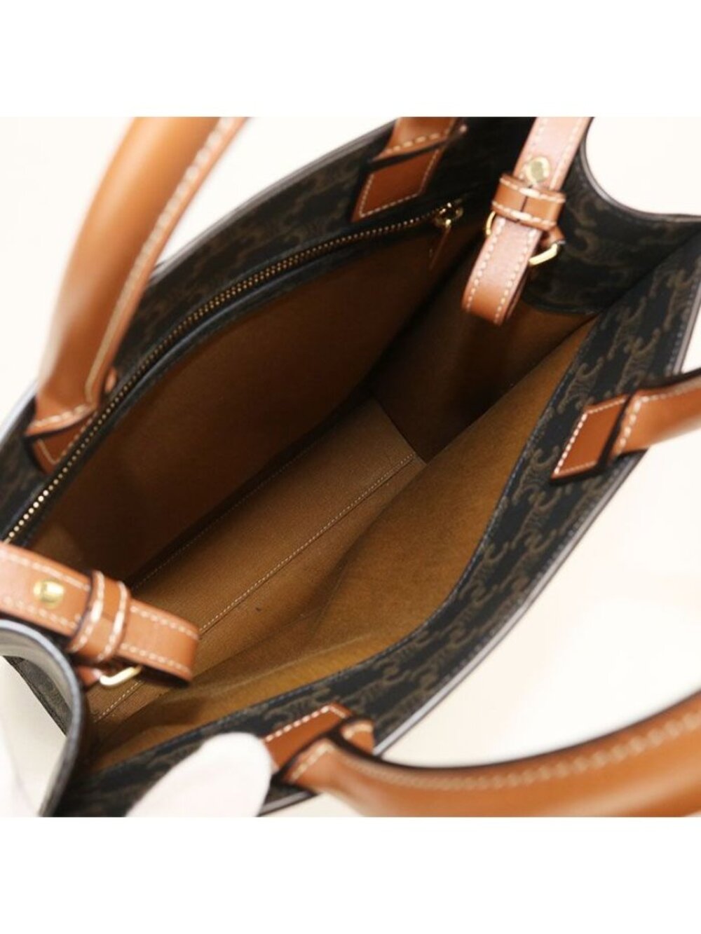 Celine Vertical Cabas Small Triomphe Canvas Tote - Picture 3 of 7